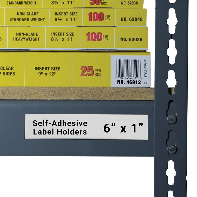 C-Line Self-Adhesive Label Holders, Top Load, 1 X 6, Clear, 50/pack - Image 4